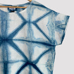 Boxy Linen Blouse In High Contrast Indigo