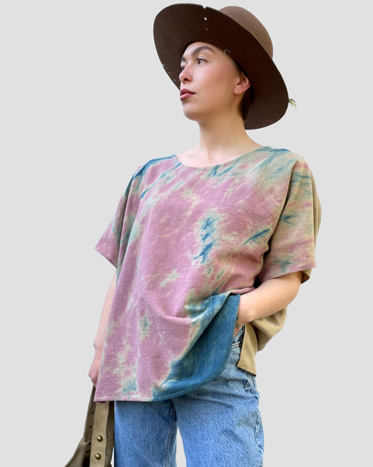 Pink Sand Linen Top in Arashi