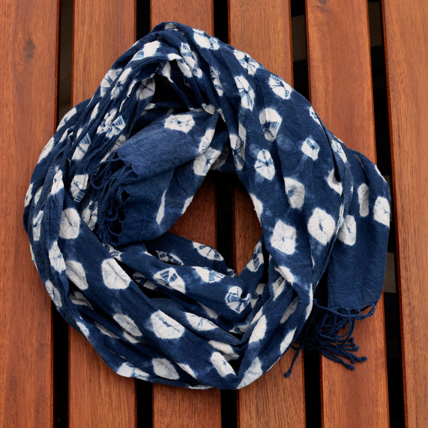 Kumo Shibori Organic Cotton Scarf